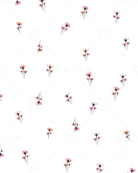 小清新乱花油墨花卉印花华亿平台图片