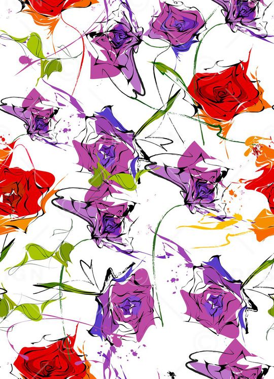 花卉印花华亿平台图片