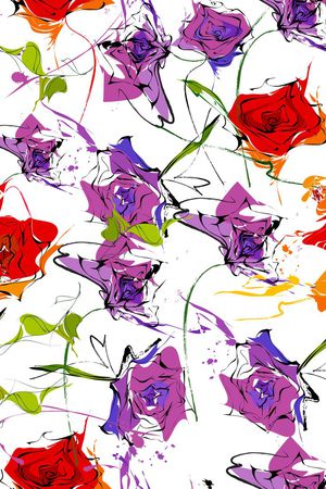 花卉印花华亿平台图片