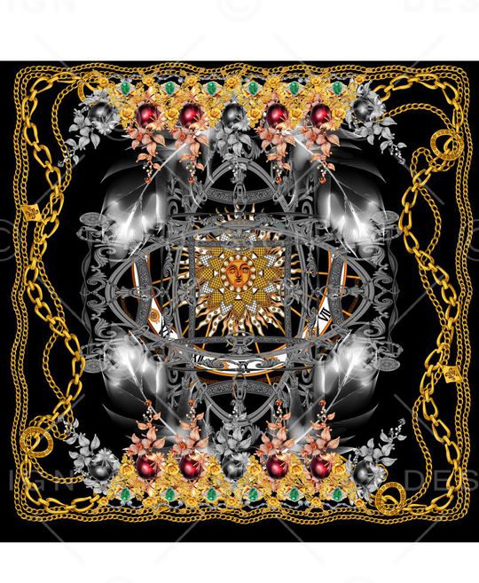 太阳神珠宝复古系列印花华亿平台图片