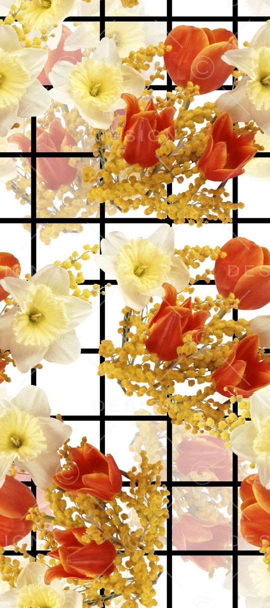 黑白方格印花华亿平台图片