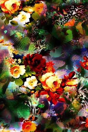 花卉印花华亿平台图片