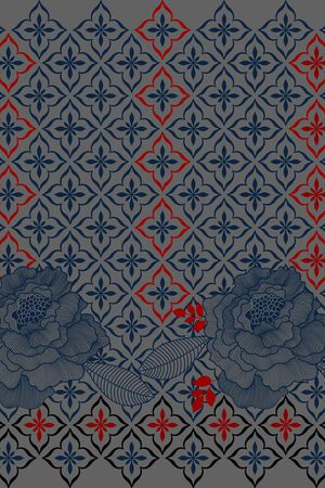 复古印花华亿平台图片