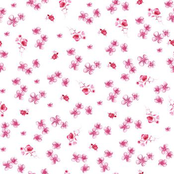 441394-中国风手绘清新小碎花系列 水彩水墨