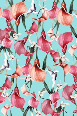 时尚手绘印花华亿平台图片