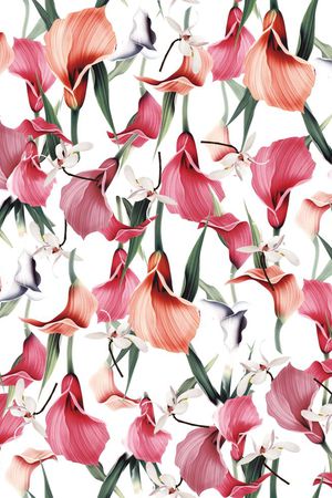 时尚手绘印花华亿平台图片