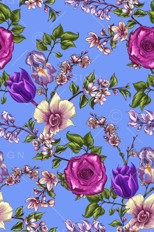 花卉印花华亿平台图片