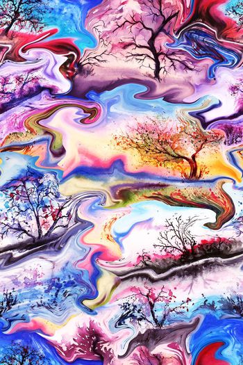 441619-水彩树组合2