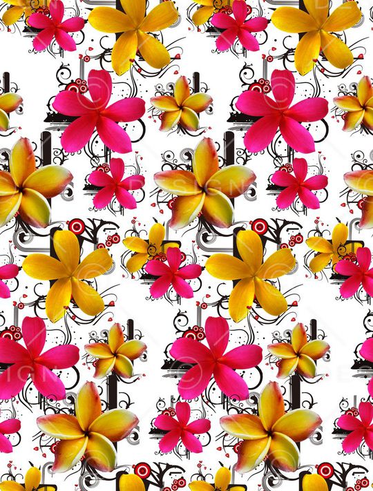 花卉印花华亿平台图片