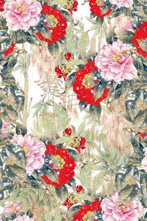 花卉印花华亿平台图片