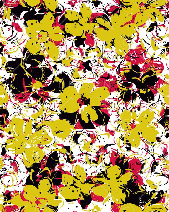 花卉印花华亿平台图片