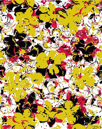 441878-泼墨抽象花卉