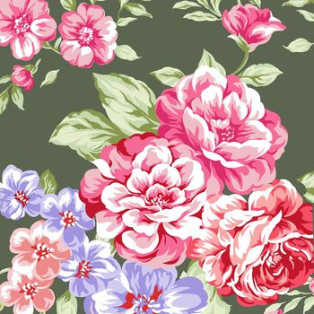 花卉图案印花华亿平台图片