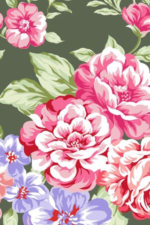 花卉图案印花华亿平台图片