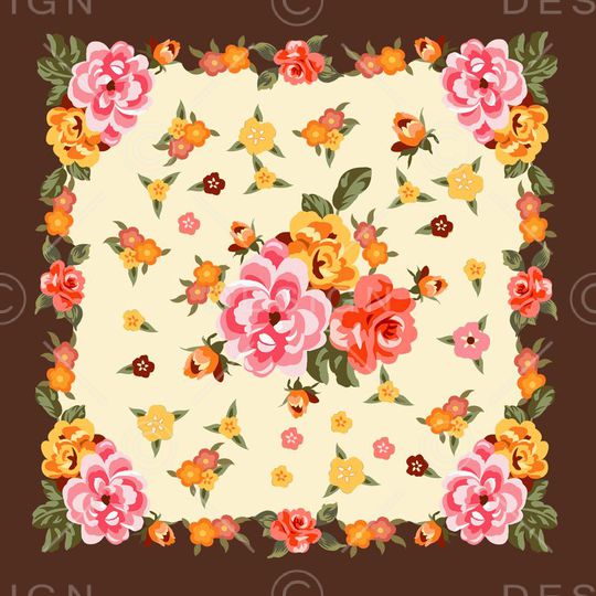 花卉图案印花华亿平台图片