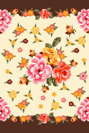 花卉图案印花华亿平台图片