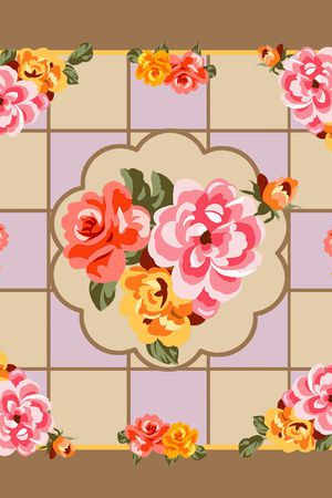 花卉图案印花华亿平台图片