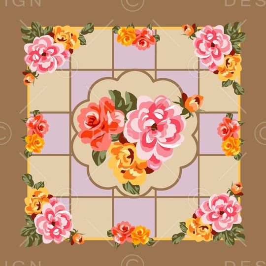 花卉图案印花华亿平台图片