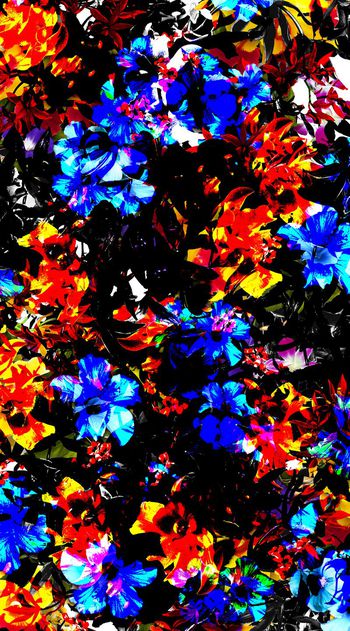 花卉印花华亿平台图片