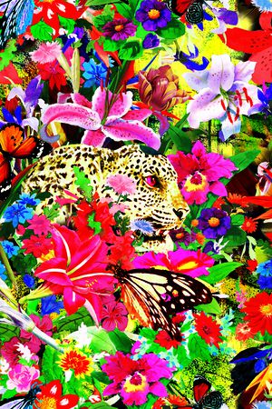 热带雨林印花华亿平台图片