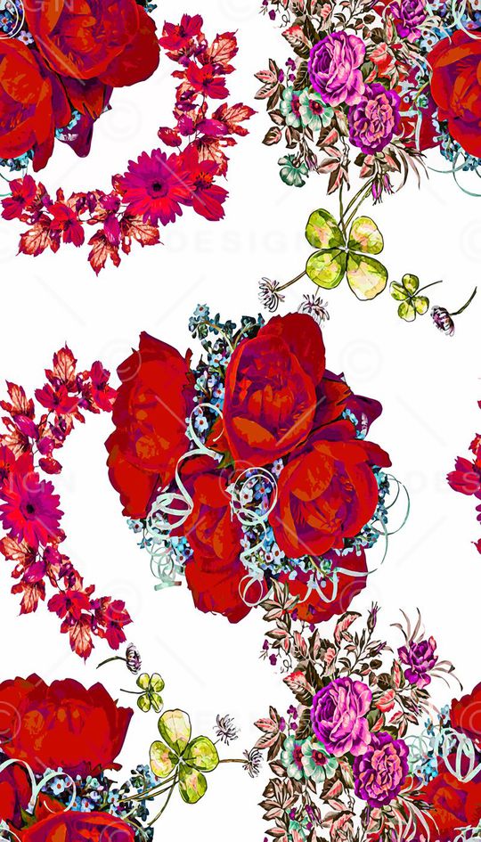 花卉印花华亿平台图片