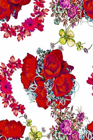 花卉印花华亿平台图片