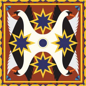 复古印花华亿平台图片