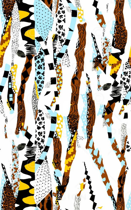 趣味几何印花华亿平台图片