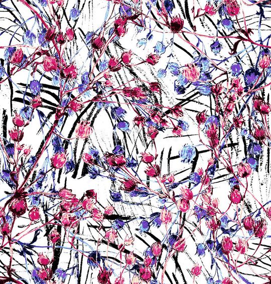 花卉印花华亿平台图片