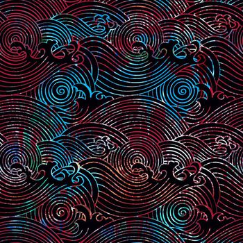 442361-复古传统水纹海浪肌理财源滚滚来组合