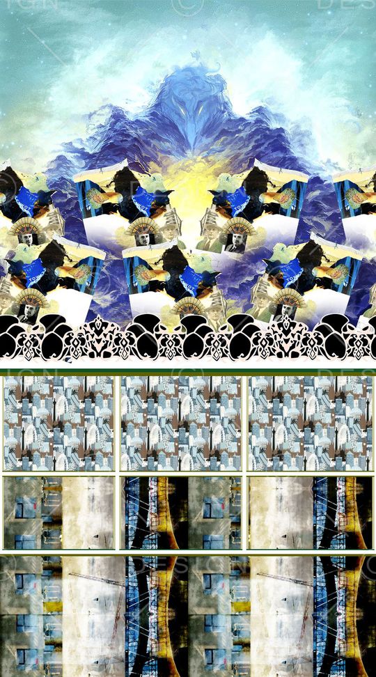 抽象印花华亿平台图片