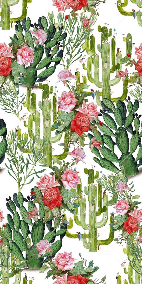 仙人掌印花华亿平台图片