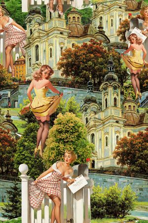 复古印花华亿平台图片