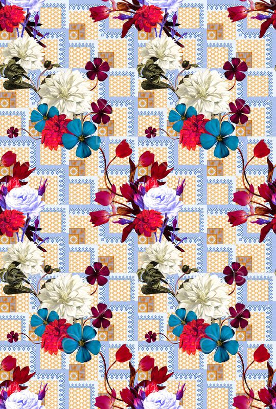 欧式民族复古印花华亿平台图片