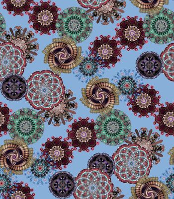 442654-流行时尚万花筒数码印花