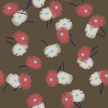 442766-文艺复兴手绘雏菊清新花卉服装图案