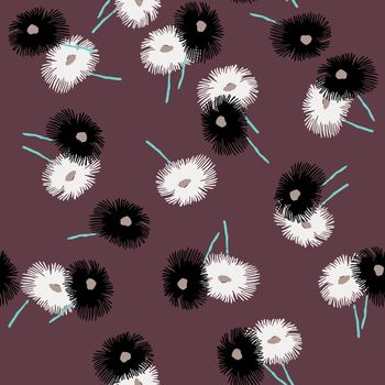 442767-文艺复兴手绘雏菊清新花卉服装图案