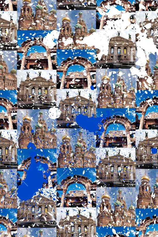 几何、建筑、喷溅印花华亿平台图片