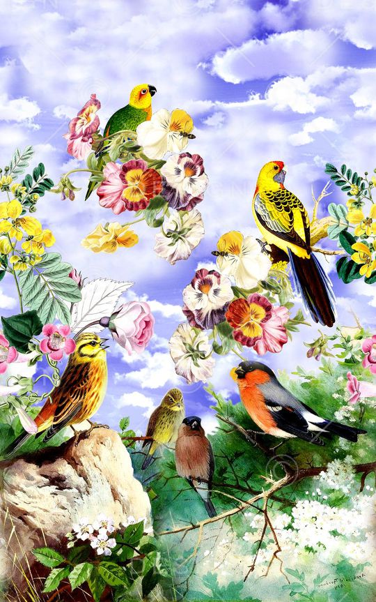 花卉印花华亿平台图片