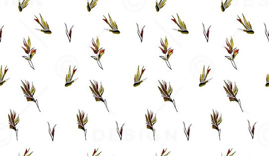 趣味手绘叶子印花华亿平台图片