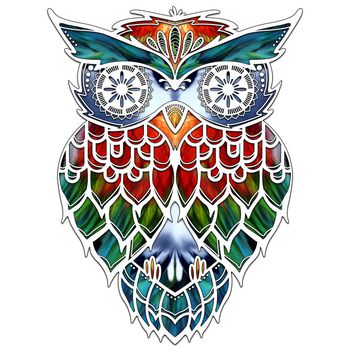 442933-景泰蓝风格写实猫头鹰