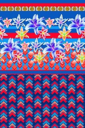 经典民族风印花华亿平台图片