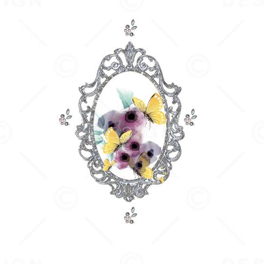 定位蝴蝶印花华亿平台图片