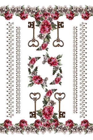 花卉印花华亿平台图片