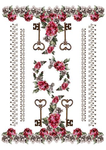 花卉印花华亿平台图片