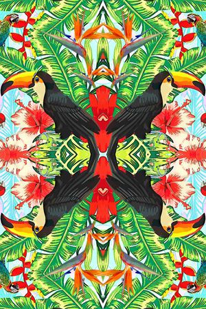 大嘴鸟印花华亿平台图片