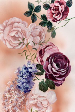 手绘华亿平台印花华亿平台图片