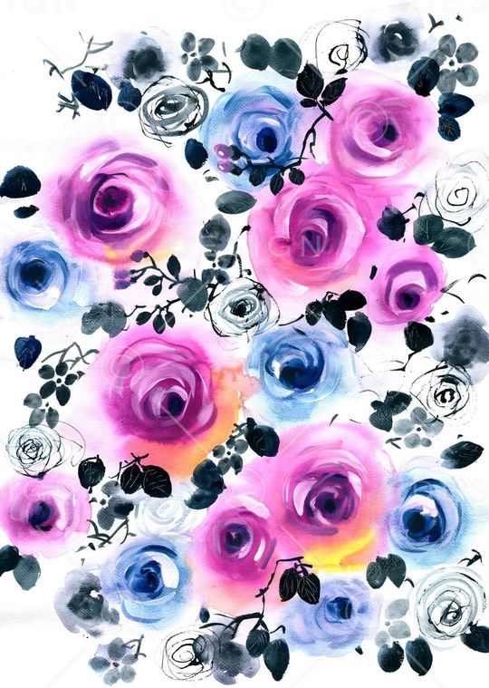 手绘华亿平台印花华亿平台图片