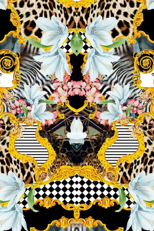 豹纹印花华亿平台图片