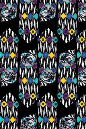 彩色几何、领带印花华亿平台图片